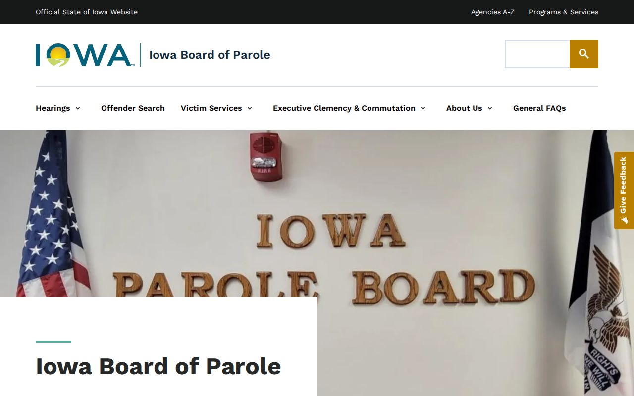 Iowa Board of Parole Iowa County criminal supervision records