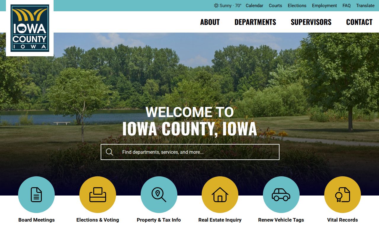 Iowa County criminal history county government departments