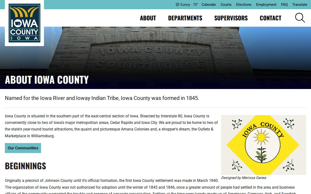 Historic Iowa County courthouse criminal case records location