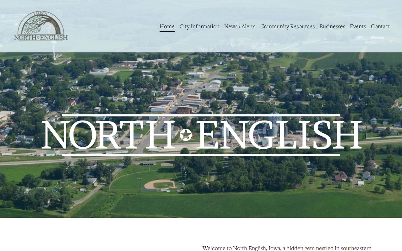 Official North English city website for local criminal record routing